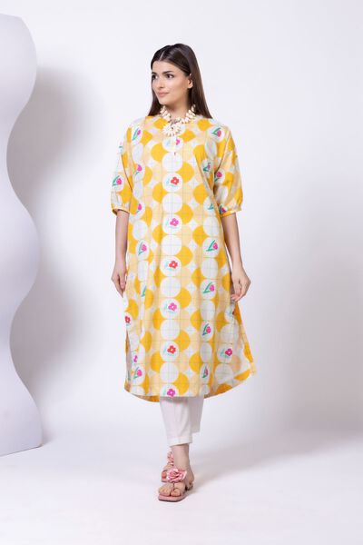 Printed | Crosshatch Poplin | Kurta | AED 50.00