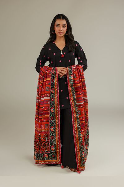 Embroidered | Cotton Net | Cotton Net Dupatta | AED 80.00