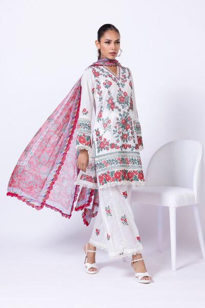 Embroidered | Cambric | Pants | AED 36.00