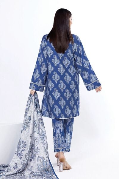 Printed | Slub Lawn | Fabrics 3 Piece | AED 80.00