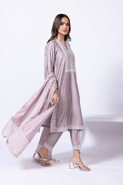 Embroidered | Raw Silk | Pants | AED 24.00