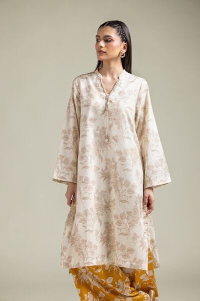 Printed | Cotton Dobby | Floral Longline Kurta | AED 100.00