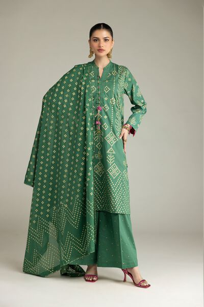 Embroidered | Cambric | Cambric 3-Piece Co-ord | AED 204.00