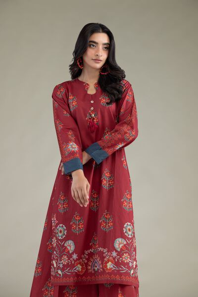 Printed | Cambric | Floral Cambric Kurta | AED 180.00