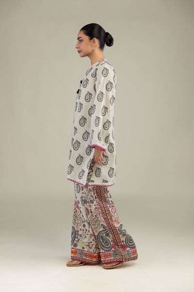 Printed | Textured Weave | Paisley Printed Pants | AED 100.00