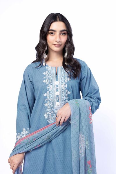 Embroidered | Cotton Dobby | Tailored 3 Piece | AED 300.00