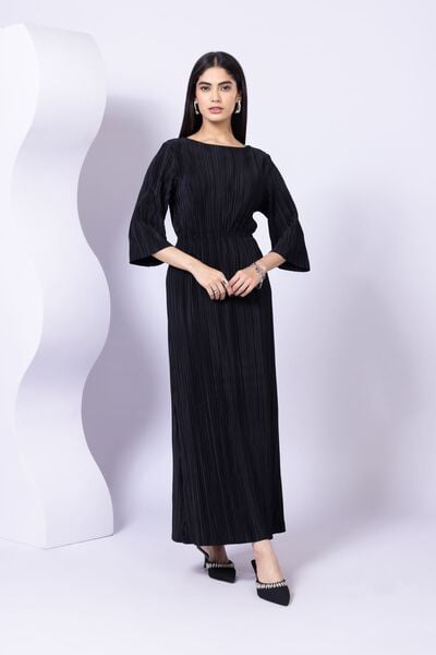 Dyed | Pleated Georgette | Maxi Dress | AED 36.00