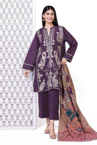 Light khaddar Messuri | Embroidered | Fabrics 3 Piece | AED 180.00