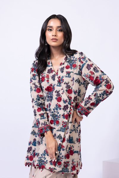 Embroidered | Polyester Crinkle Chiffon | Kurta | AED 320.00