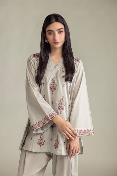 Embroidered | Cambric | Short Cambric Kurta | AED 180.00