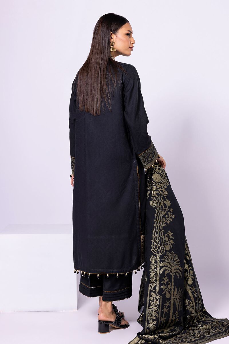 Embroidered | Cotton Satin Jacquard | Fabrics 3 Piece | null