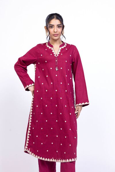 Embroidered | Heavy Textured Cotton | Kurta | AED 140.00