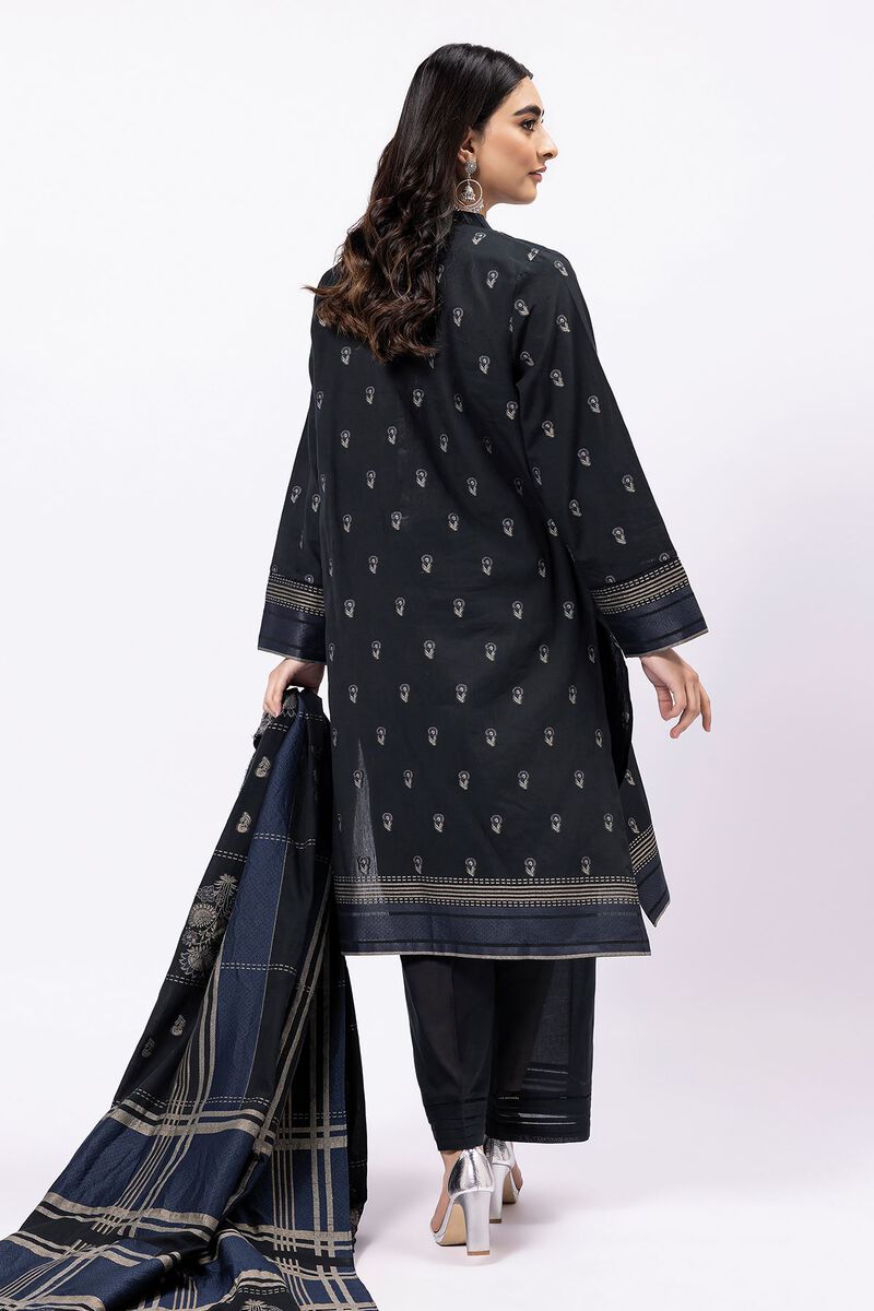 Dyed | Cotton Brosha Jacquard | Fabrics 3 Piece | null