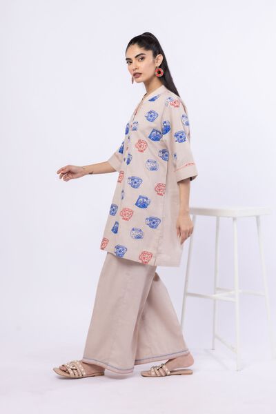 Embroidered | Crosshatch Poplin | Pants | AED 18.00