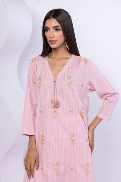 Embroidered | Lurex Stripes | Kurta | AED 160.00
