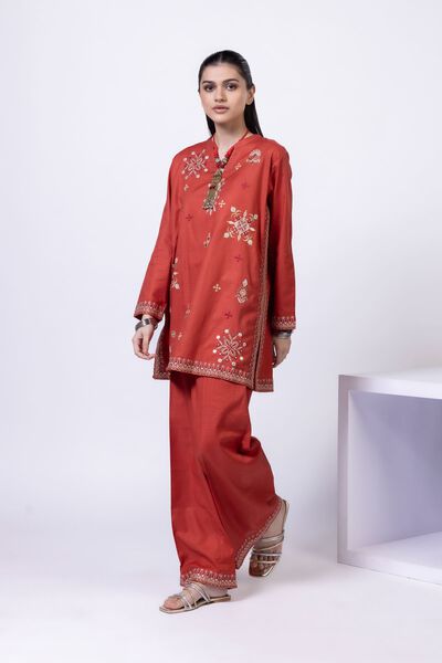 Embroidered | Cotton Dobby | Pants | AED 80.00