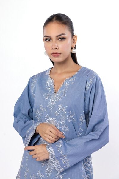 Embroidered | Crosshatch | Fabrics 2 Piece | Top and Bottom | AED 160.00