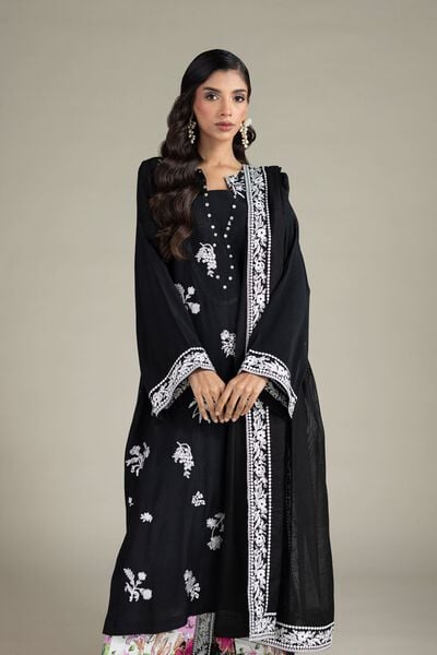 Embroidered | Raw Silk | Tailored 3-Piece Set | AED 350.00