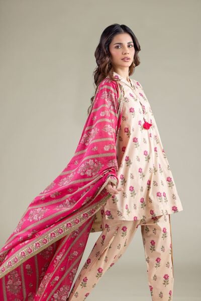 Printed | Cambric | Floral Tassel Kurta | AED 100.00