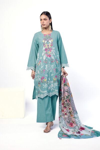 Embroidered | Cotton Dobby | Fabrics 3 Piece | AED 200.00