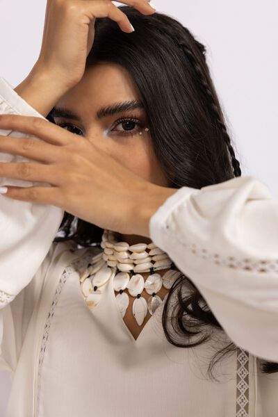Tiered Dress, OFF-WHITE, hi-res