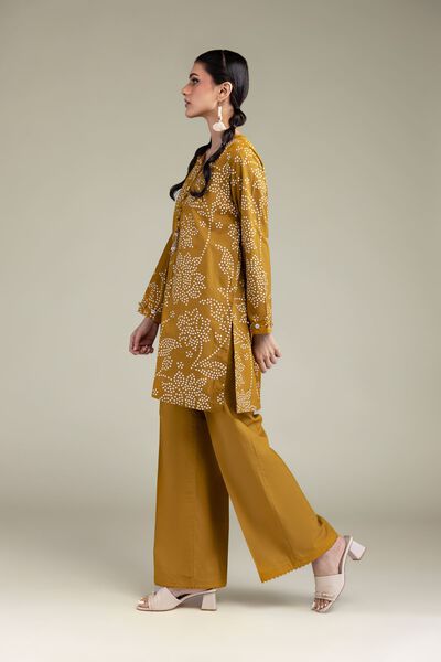 Dyed | Cambric | Solid Mustard Pants | AED 130.00