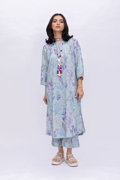 Printed | Ripple Crinkle | Kurta | AED 50.00