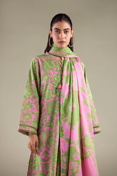 Printed | Cambric | Long Floral Kurta | AED 130.00
