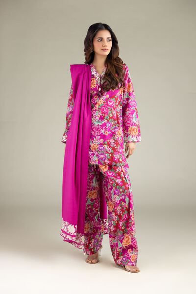 Embroidered | Textured Cotton | Summer Floral Shalwar | AED 100.00