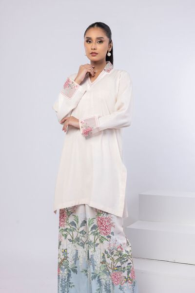 Embroidered | Dull Raw Silk | Kurta | AED 140.00