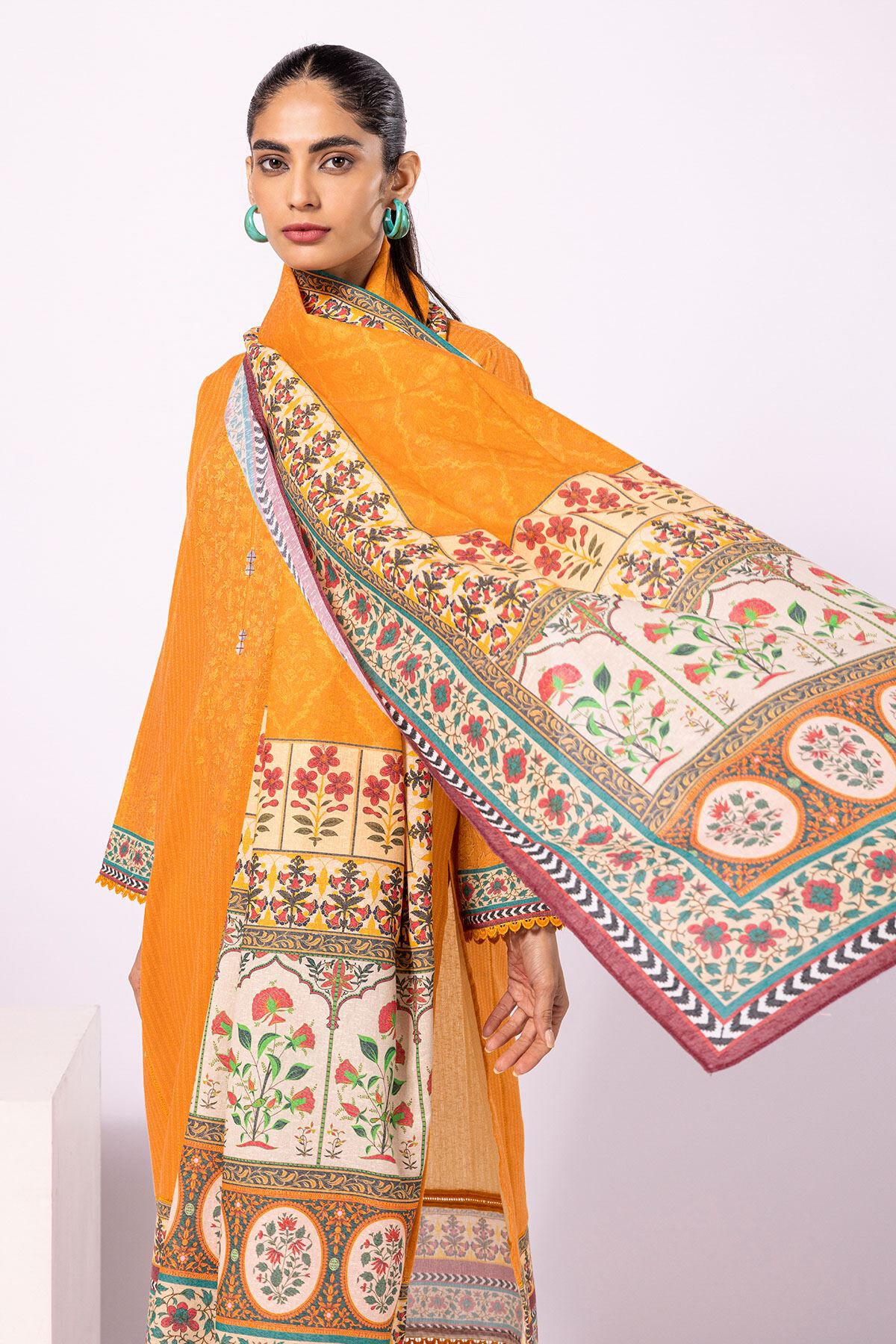 Khaadi yellow shop dress