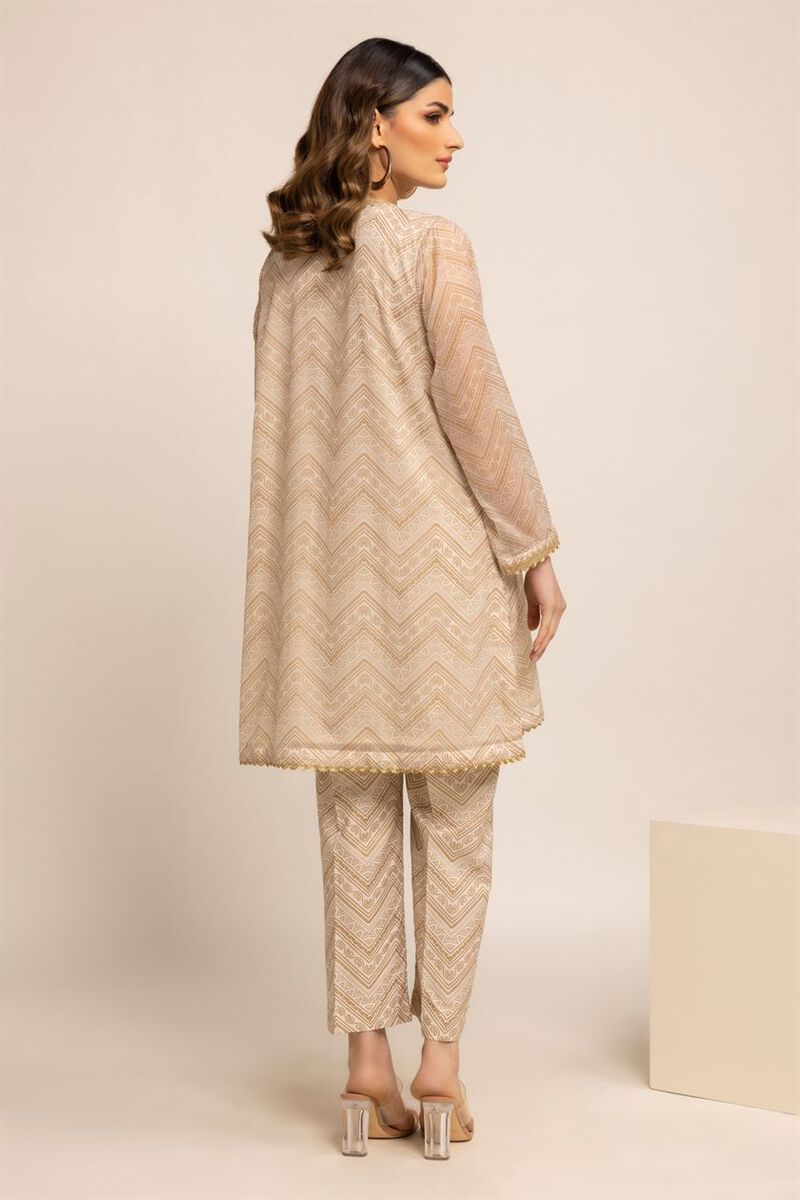 Printed Kameez, OFF-WHITE, hi-res image number null