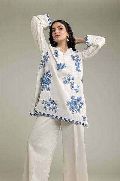 Embroidered | Cambric | Short Cambric Kurta | AED 150.00