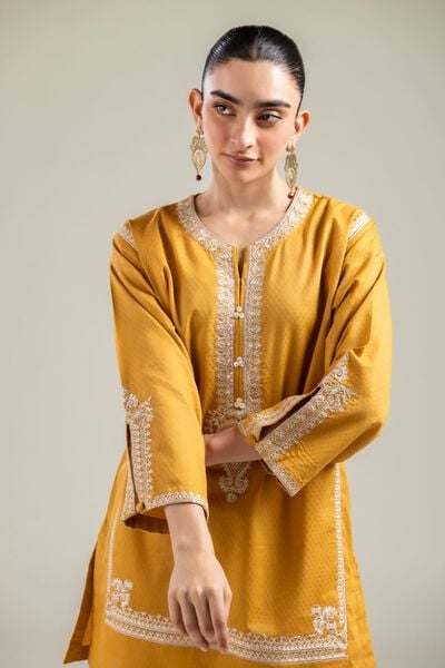 Embroidered |Cotton Dobby | Embroidered Cotton Kurta | AED 180.00