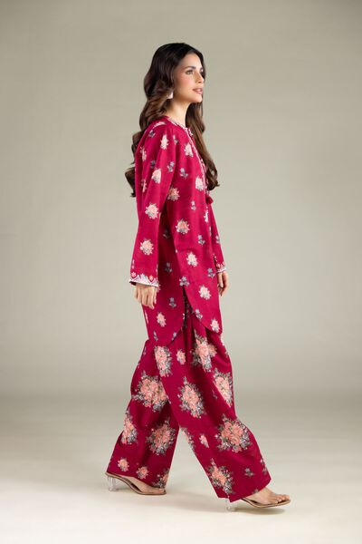 Embroidered | Textured Cotton | Floral Straight Shalwar | AED 100.00