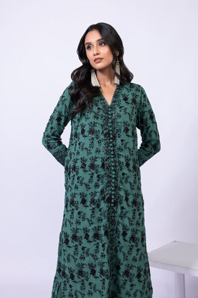 Embroidered | Polyester Crinkle Chiffon | Kurta | AED 320.00