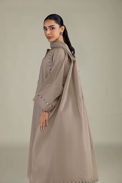 Textured Lawn | Embroidered | Beige Lawn Dupatta | AED 130.00
