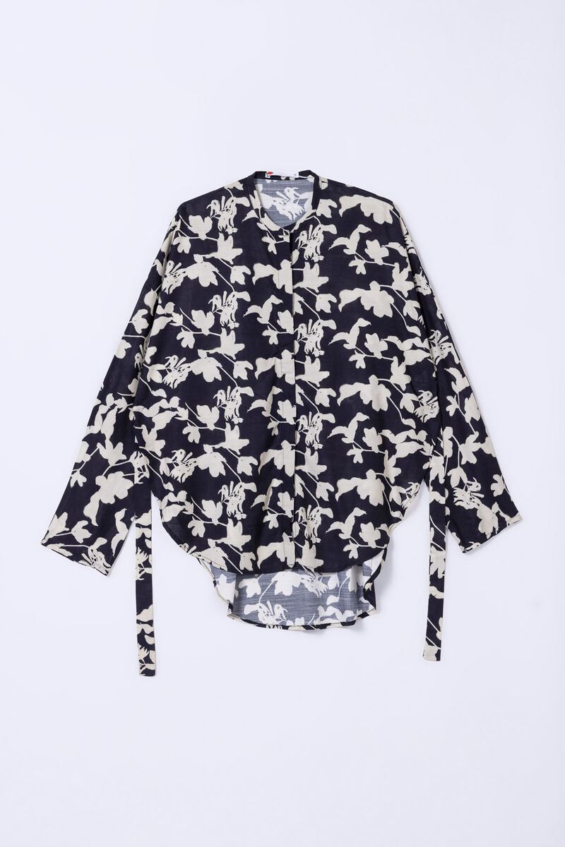 Printed | Dull Raw Silk | Blouse | AED 30.00