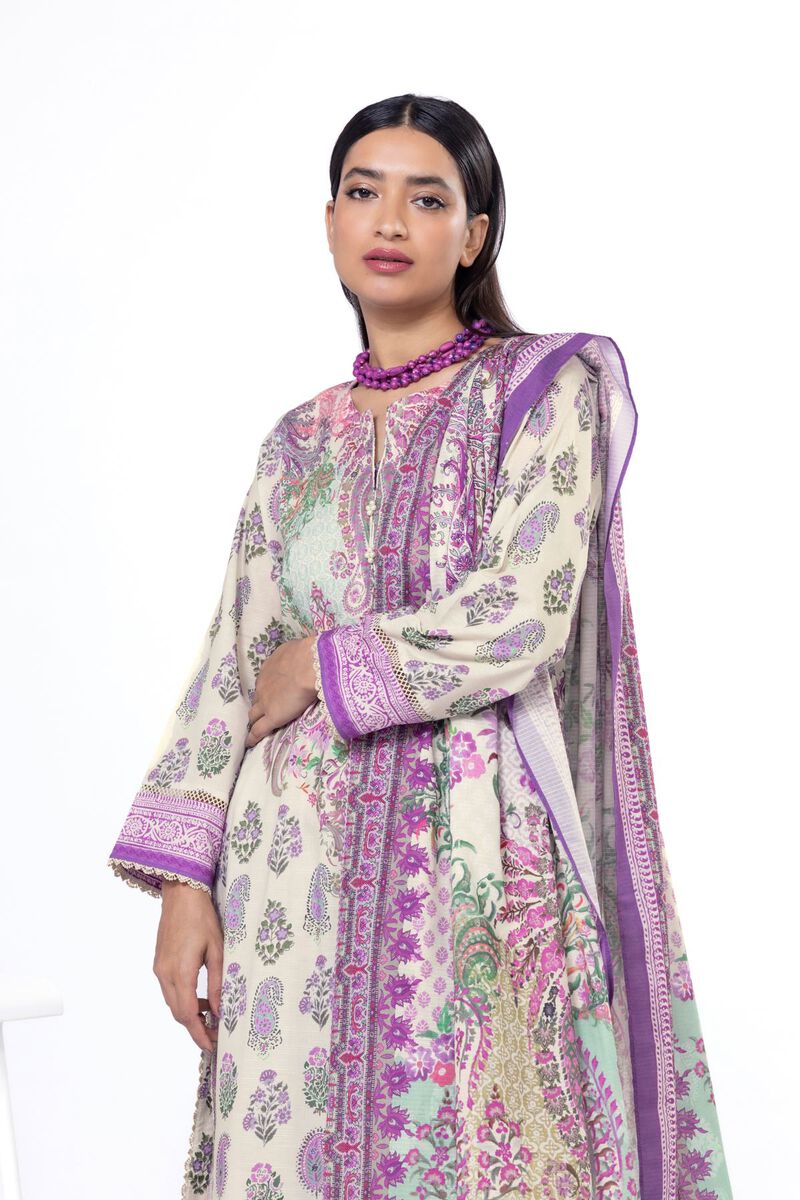 Printed | Slub Lawn | Fabrics 3 Piece | null