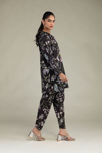 Printed | Cotton Viscose | Black Floral Shalwar  | AED 100.00