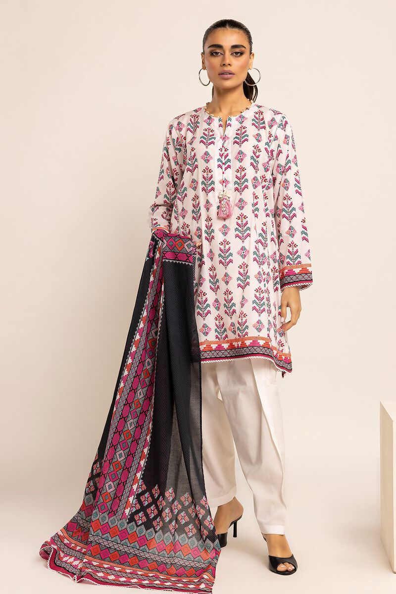 Printed | Cambric | Fabrics 3 Piece | null