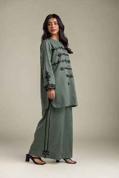 Embroidered | Heavy Textured Cotton | Pants | AED 150.00