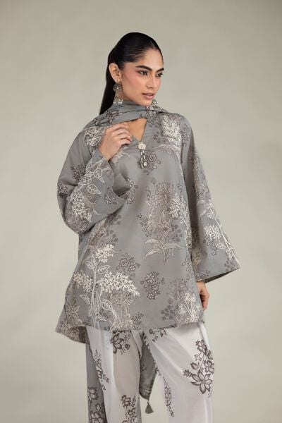 Embroidered | Cambric | Cambric V-Neck Kurta | AED 90.00
