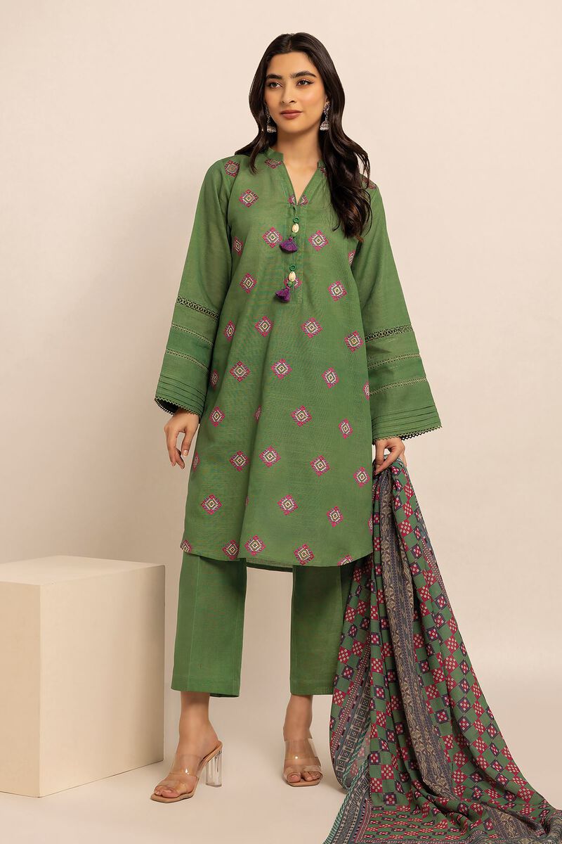 Embroidered | Crosshatch | Fabrics 3 Piece | null