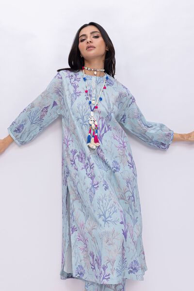 Printed | Ripple Crinkle | Kurta | AED 50.00