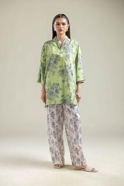 Printed | Cotton Dobby | Cotton Floral Pants | AED 80.00
