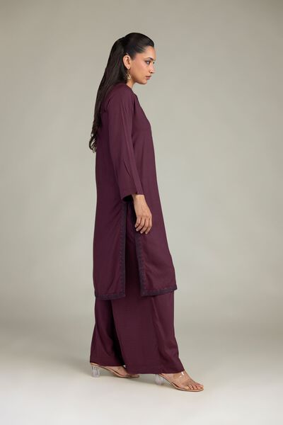 Dyed | Raw Silk | Solid Silk Pants | AED 130.00