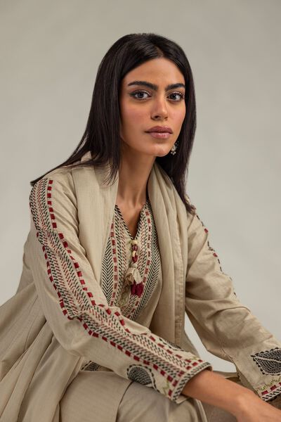 Embroidered | Lawn | Beige Lawn Dupatta | AED 150.00
