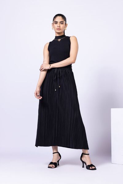 Dyed | Pleated Georgette | Skirt | AED 30.00