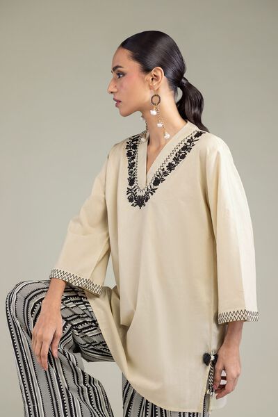 Embroidered | Cambric | Floral Cambric Kurta | AED 130.00
